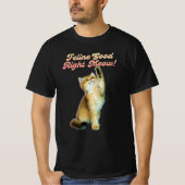 Schattigee Funny Cat Typografie met Speelse Kitten T-shirt (Voorkant)