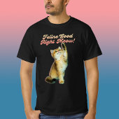 Schattigee Funny Cat Typografie met Speelse Kitten T-shirt
