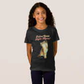 Schattigee Funny Cat Typografie met Speelse Kitten T-shirt (Voorkant volledig)