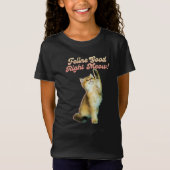 Schattigee Funny Cat Typografie met Speelse Kitten T-shirt (Voorkant)