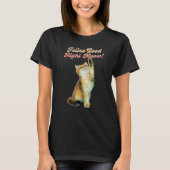 Schattigee Funny Cat Typografie met Speelse Kitten T-shirt (Voorkant)