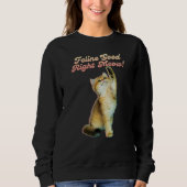 Schattigee Funny Cat Typografie met Speelse Kitten Trui (Voorkant)