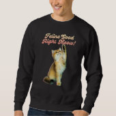 Schattigee Funny Cat Typografie met Speelse Kitten Trui (Voorkant)