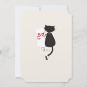 Schattigee Funny Cats Couple Wedding Invitation Kaart (Achterkant)