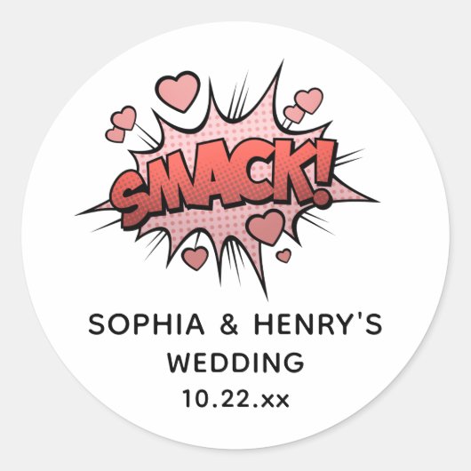 Schattigee Funny Classic  Retro bruiloft Ronde Sticker (Voorkant)
