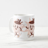 Schattigee Funny Coffee Cartoon Koffiemok (Voorkant links)