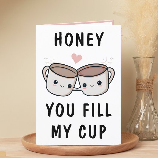 Schattigee Funny Coffee Cup Echtgenote Happy Birth Bedankkaart