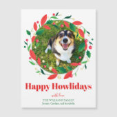 Schattigee Funny Dog Foto Happy Howholidays Magnee (Voorkant)