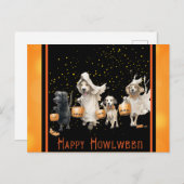 Schattigee Funny Dog Happy Halloween Howlween Briefkaart (Voorkant / Achterkant)