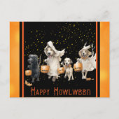 Schattigee Funny Dog Happy Halloween Howlween Briefkaart (Voorkant)
