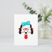 Schattigee Funny Dog Head Drawing Briefkaart (Staand voorkant)