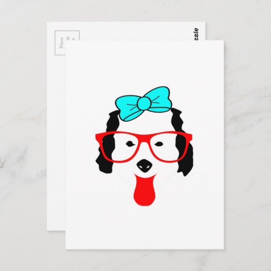 Schattigee Funny Dog Head Drawing Briefkaart (Voorkant / Achterkant)