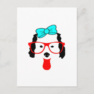 Schattigee Funny Dog Head Drawing Briefkaart