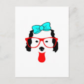 Schattigee Funny Dog Head Drawing Briefkaart (Voorkant)