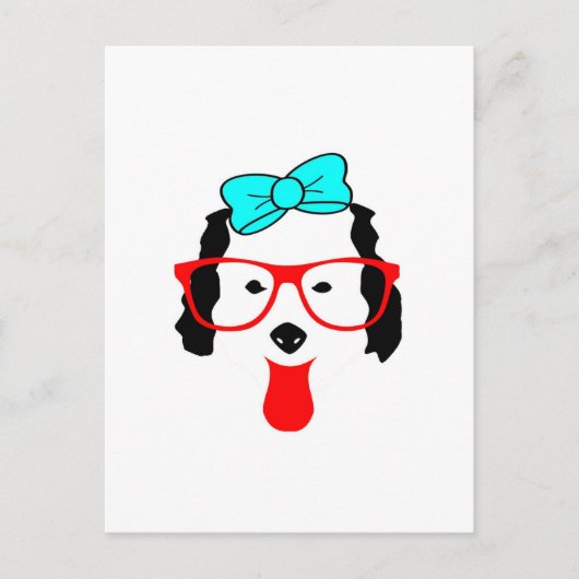 Schattigee Funny Dog Head Drawing Briefkaart (Voorkant)