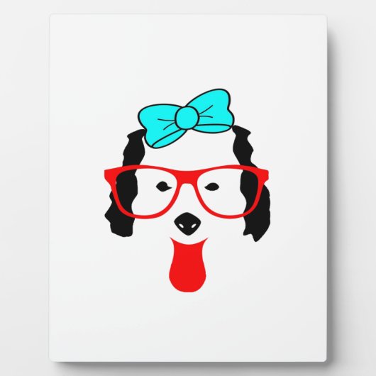 Schattigee Funny Dog Head Drawing Fotoplaat (Voorkant)