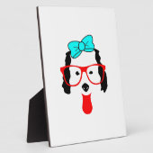 Schattigee Funny Dog Head Drawing Fotoplaat (Zijkant)