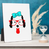 Schattigee Funny Dog Head Drawing Fotoplaat (Zijkant)