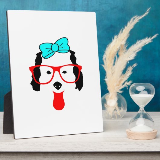 Schattigee Funny Dog Head Drawing Fotoplaat (Zijkant)