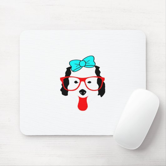 Schattigee Funny Dog Head Drawing Muismat (Met muis)