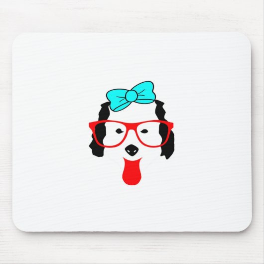 Schattigee Funny Dog Head Drawing Muismat (Voorkant)