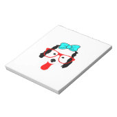 Schattigee Funny Dog Head Drawing Notitieblok (Linkerzijde)