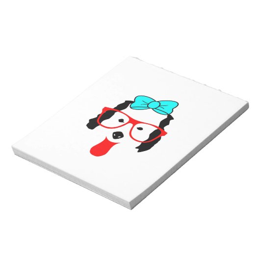 Schattigee Funny Dog Head Drawing Notitieblok (Linkerzijde)