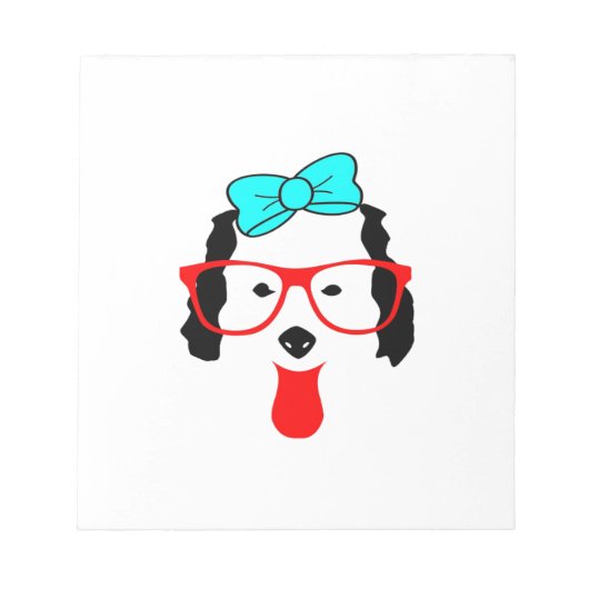 Schattigee Funny Dog Head Drawing Notitieblok (Voorkant)