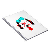 Schattigee Funny Dog Head Drawing Notitieboek (Rechterzijde)