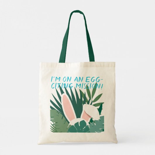 Schattigee Funny Easter Bunny Canvas tas (Achterkant)
