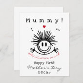 Schattigee Funny Eerste Moederdag Kaart (Voorkant / Achterkant)