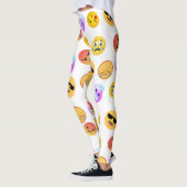 "Schattigee Funny Emoji Pattern Facetious-look" Leggings (Links)