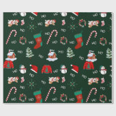 Schattigee Funny Festive Christmas tree sneeuwman  Cadeaupapier (Vlak)