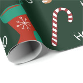 Schattigee Funny Festive Christmas tree sneeuwman  Cadeaupapier (Rol Hoek)