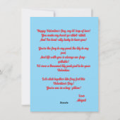 Schattigee Funny Frog Love Hearts Valentijnse Kaar Feestdagenkaart (Achterkant)