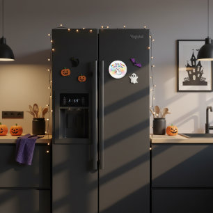 Schattigee Funny Ghost Kleurrijke Waterverf Koelka Magneet