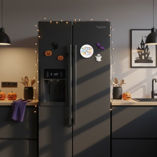 Schattigee Funny Ghost Kleurrijke Waterverf Koelka Magneet