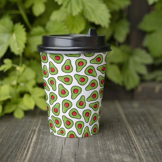 Schattigee Funny Green Avocados Zomerijs Papieren Bekers