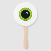 Schattigee Funny Green Eyeball Handwaaier (Achterkant)