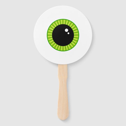 Schattigee Funny Green Eyeball Handwaaier (Voorkant)