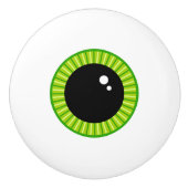 Schattigee Funny Green Eyeball Keramische Knop (Voorkant)