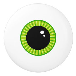 Schattigee Funny Green Eyeball Keramische Knop