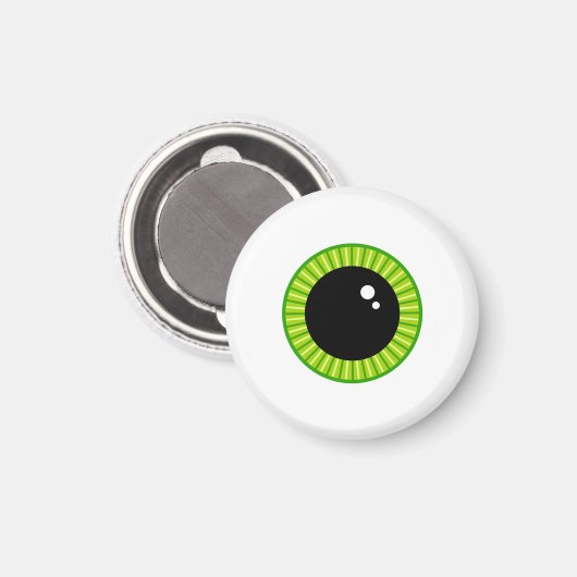 Schattigee Funny Green Eyeball Magneet (Voorkant / Achterkant)