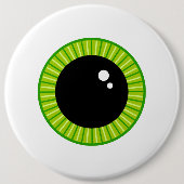 Schattigee Funny Green Eyeball Ronde Button 6,0 Cm (Voorkant)