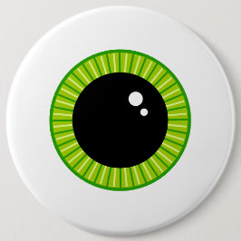 Schattigee Funny Green Eyeball Ronde Button 6,0 Cm