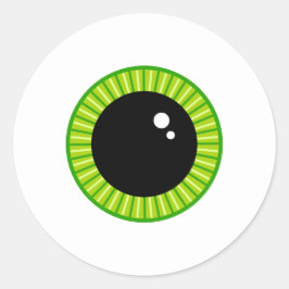 Schattigee Funny Green Eyeball Ronde Sticker