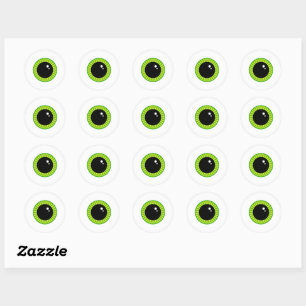 Schattigee Funny Green Eyeball Ronde Sticker