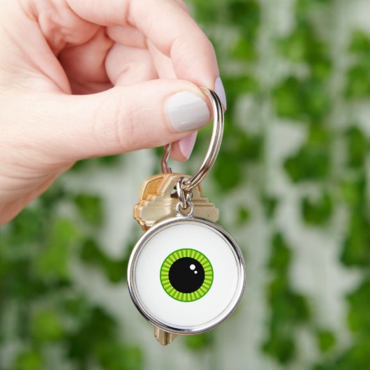 Schattigee Funny Green Eyeball Sleutelhanger (Hand)