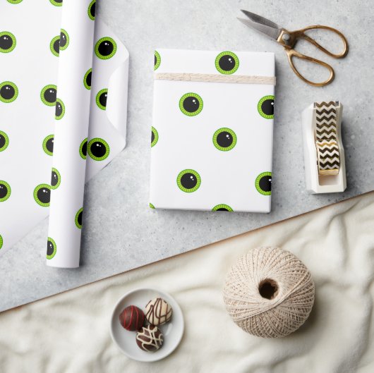 Schattigee Funny Green Eyes Cadeaupapier (Crafts)