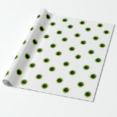 Schattigee Funny Green Eyes Cadeaupapier (Uitgerold)